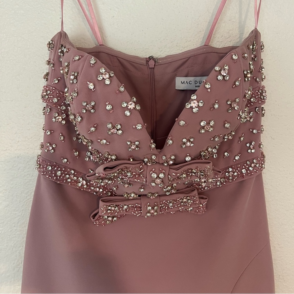 Mac Duggal Mauve Embellished Gown